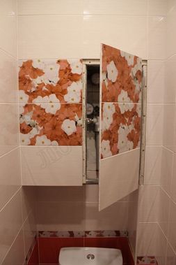 Люк под плитку Нажимной Секрет-Лайт 2 створки 870*500 Люк под плитку Нажимной Секрет-Лайт 2 створки 870*500