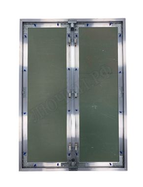 Люк под покраску Хаммер Гиппократ для установки в стену, 2 створки, съёмная перегородка 600*850 Люк под покраску Хаммер Гиппократ для установки в стену, 2 створки, съёмная перегородка 600*850